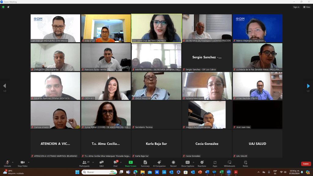 BCS AVANZA EN LA IMPLEMENTACIÓN DE LA DETECCIÓN Y CANALIZACIÓN DE VÍCTIMAS DE TRATA DE PERSONAS