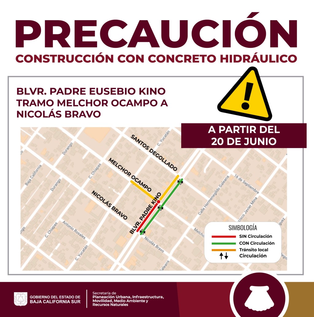 CON INVERSIÓN DE 3 MDP, GOBIERNO DEL ESTADO RECONSTRUIRÁ TRAMO DAÑADO DE BULEVAR PADRE&nbsp;KINO