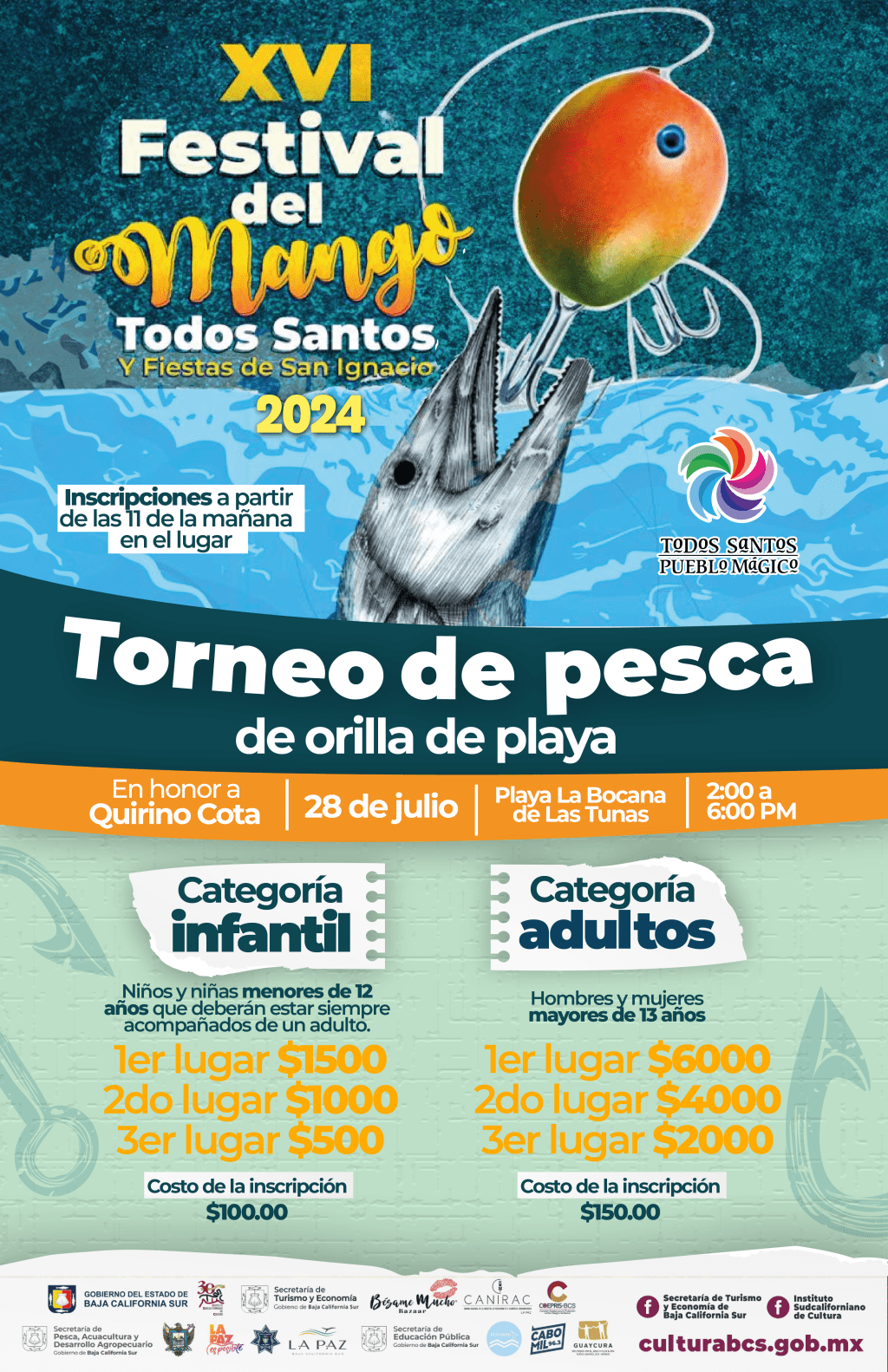 FONMAR INVITA A TORNEO DE PESCA DE ORILLA EN TODOS SANTOS