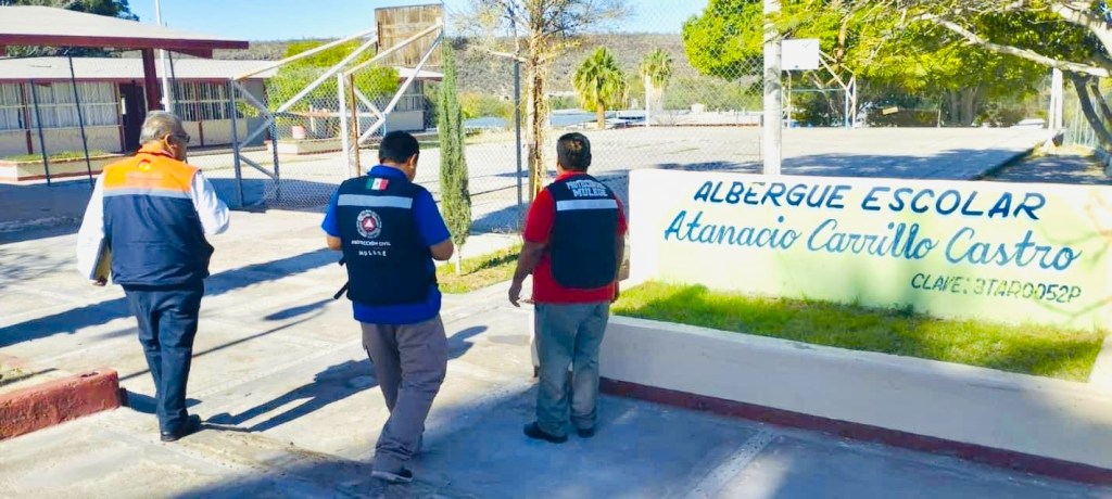 CONTINÚAN TRABAJOS DE SUPERVISIÓN EN REFUGIOS TEMPORALES DE BCS