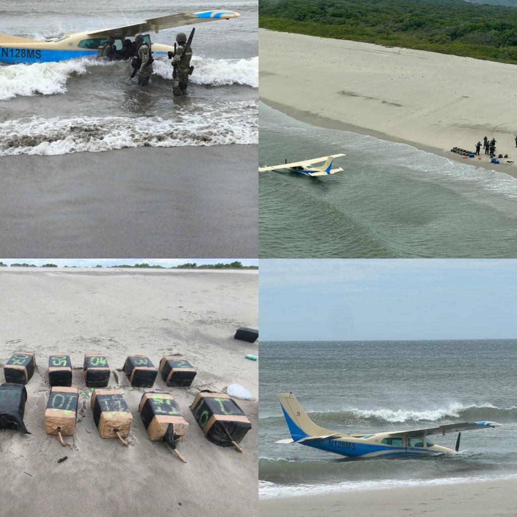 Ejército y Fuerza Aérea coordinados, aseguran aeronave con #cocaína en #Oaxaca