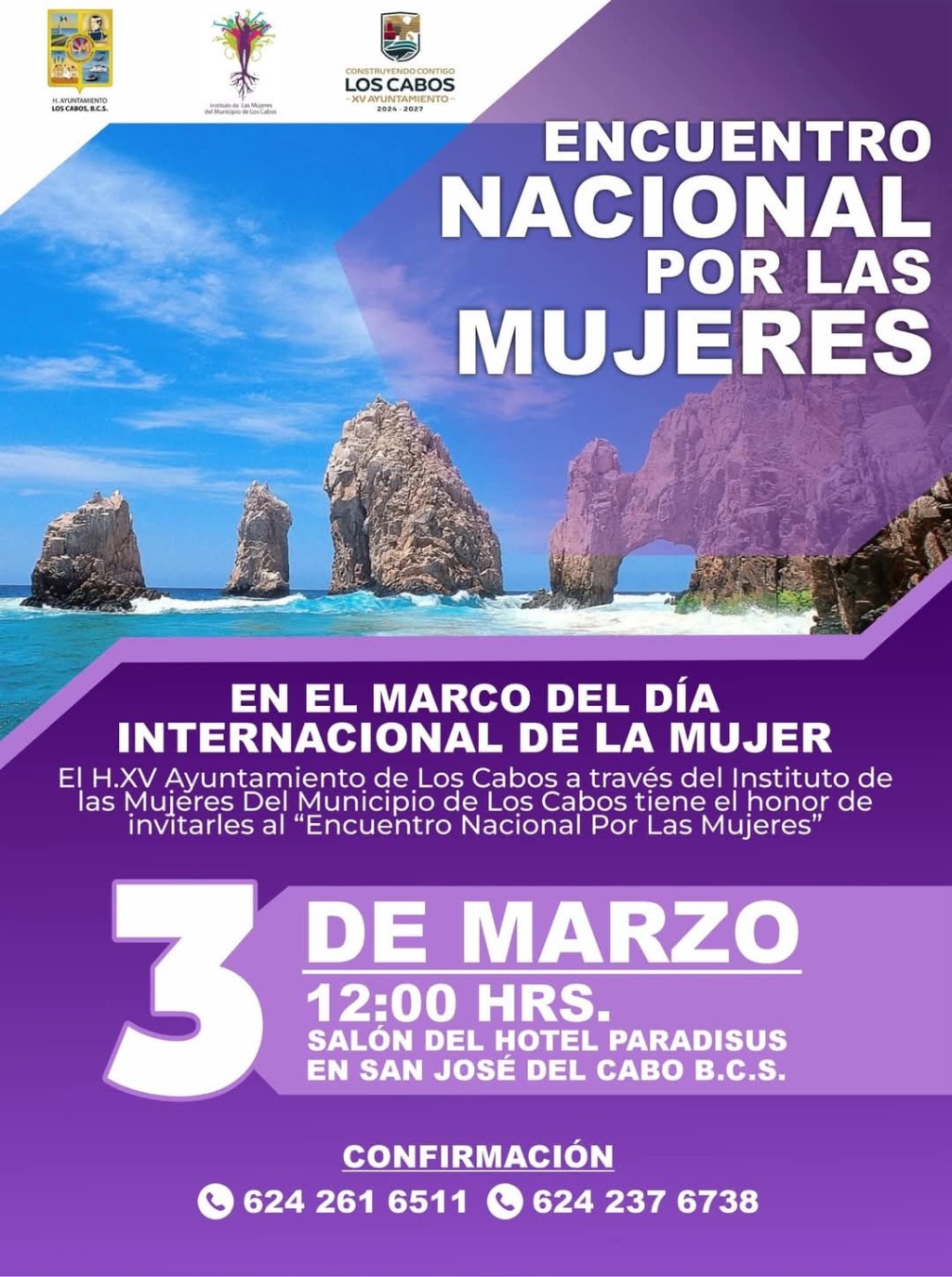 Será Los Cabos sede del primer Encuentro Nacional por las Mujeres; se realizará este 3 de marzo