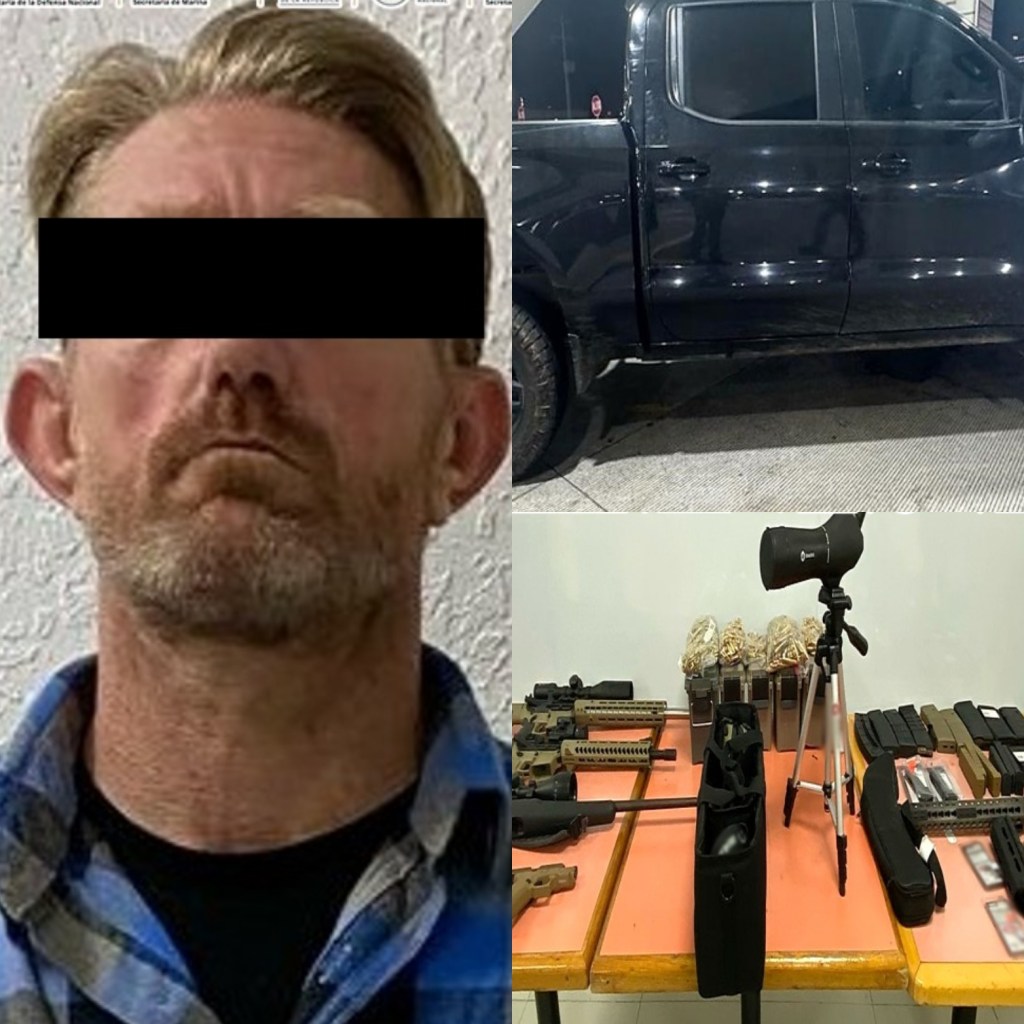 EN #BAJACALIFORNIA, SE DETUVO A UN EXTRANJERO QUE INTENTÓ CRUZAR UN ARSENAL Y MUNICIONES AL PAÍS