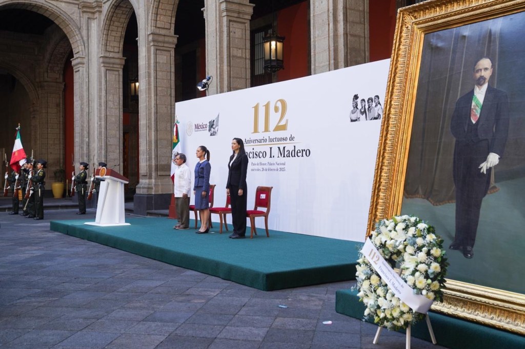 PRESIDENTA CLAUDIA SHEINBAUM ENCABEZA CONMEMORACIÓN DEL 112 ANIVERSARIO LUCTUOSO DE FRANCISCO I. MADERO
