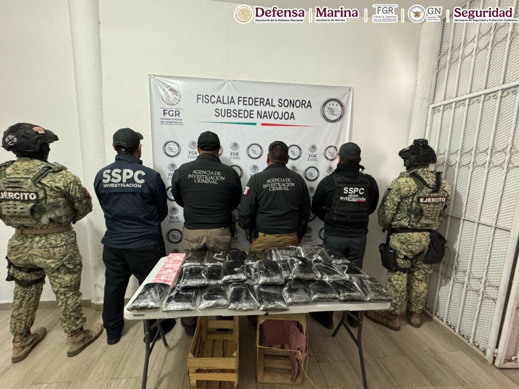 DETIENEN EN SONORA A UN HOMBRE QUE TRANSPORTABA 32 KILOS DE FENTANILO OCULTOS EN UN CARGAMENTO DE NOPALES