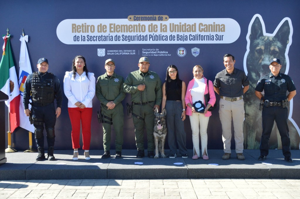 Reconocen al elemento canino “Sagus”, al concluir su labor en&nbsp;la&nbsp;SSPE