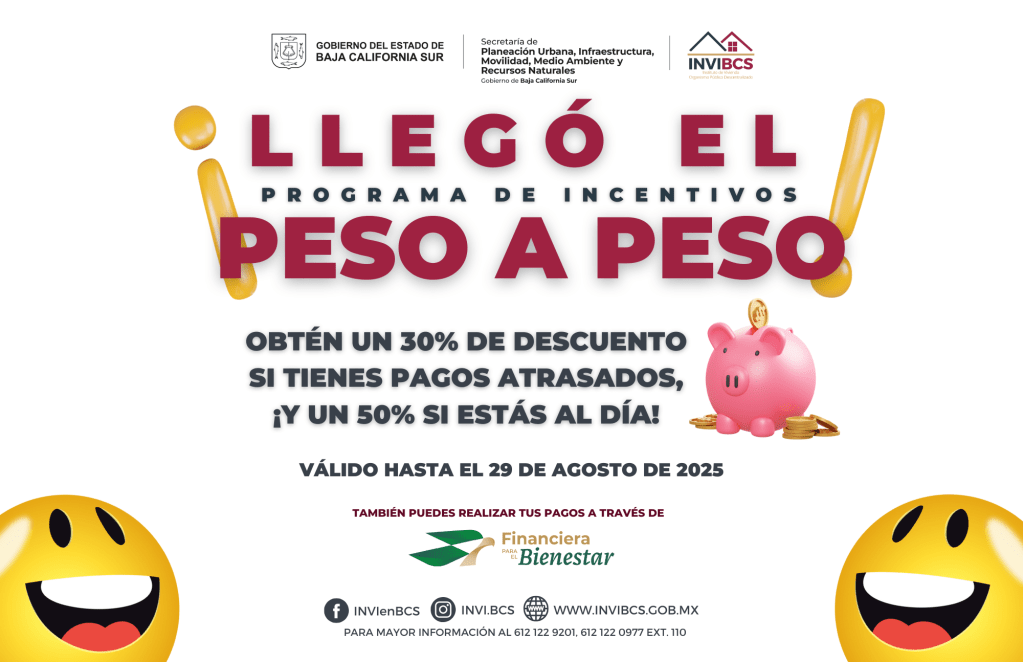 Relanzan el programa de incentivos “Peso a Peso” en&nbsp;BCS