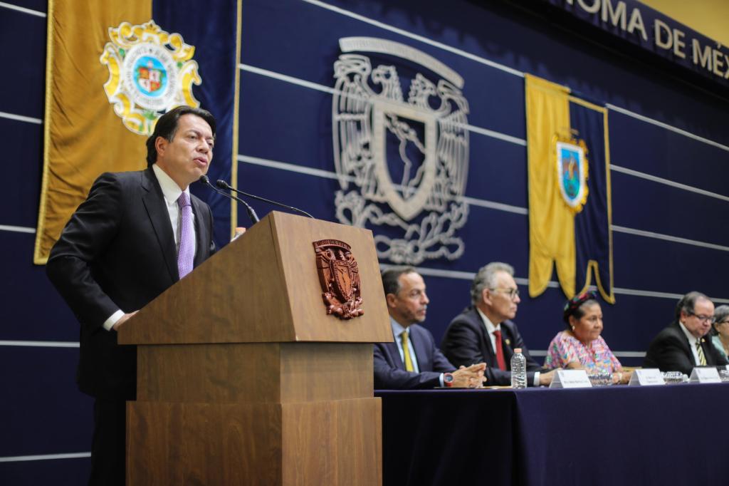 La educación es la gran apuesta del Gobierno de México para una cultura de paz: titular de la SEP, Mario Delgado en la&nbsp;UNAM
