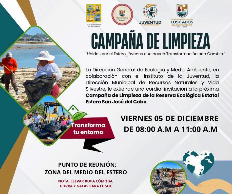 Mantiene acciones para conservar el Estero de San José del Cabo,&nbsp;convocan a jornada de&nbsp;limpieza