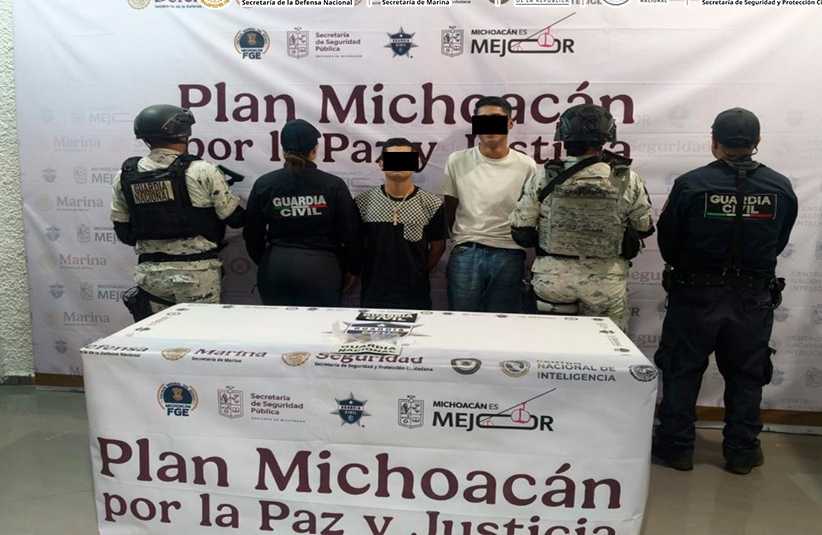 EN MICHOACÁN, AUTORIDADES DETIENEN A CUATRO PERSONAS Y ASEGURAN ARTEFACTOS EXPLOSIVOS&nbsp;IMPROVISADOS