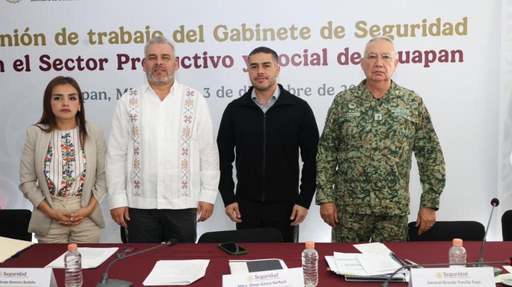 EL GABINETE DE SEGURIDAD REFUERZA ACCIONES COORDINADAS EN&nbsp;MICHOACÁN