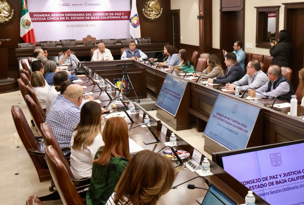 Encabeza&nbsp;gobernador Víctor Castro sesión del Consejo de Paz y Justicia Cívica en&nbsp;BCS