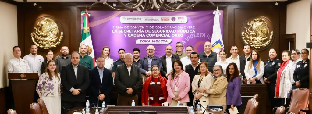 Gobierno de BCS y OXXO firman convenio para habilitar más de 400 Zonas Violeta en la&nbsp;entidad