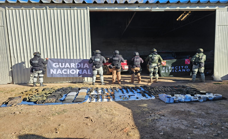 Guardia Nacional y Ejército Mexicano aseguraron arsenal en&nbsp;Namiquipa