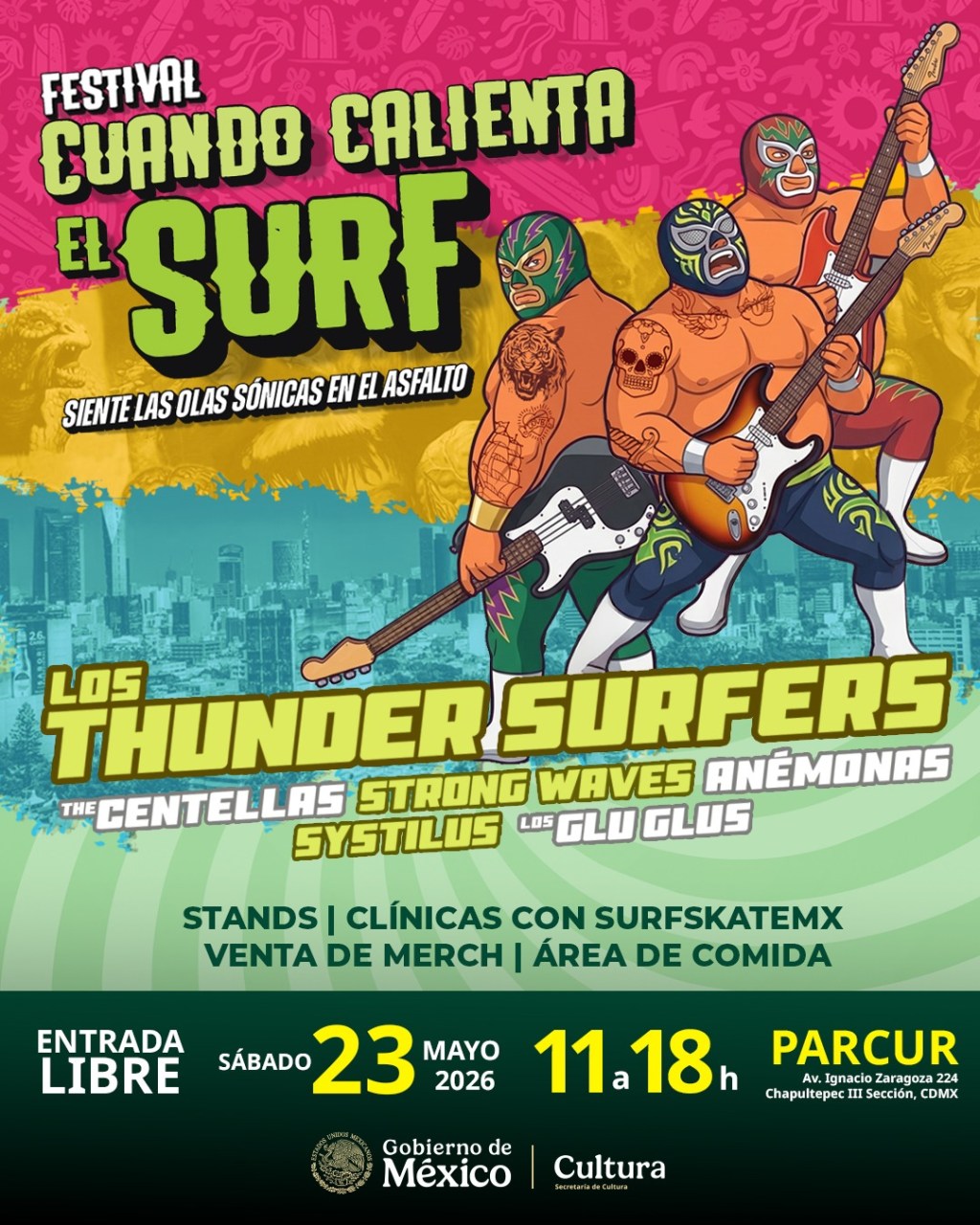 EL FESTIVAL “CUANDO CALIENTA EL SURF” LLEGA A PARCUR CON SEIS DESTACADAS BANDAS DE LA ESCENA INDEPENDIENTE