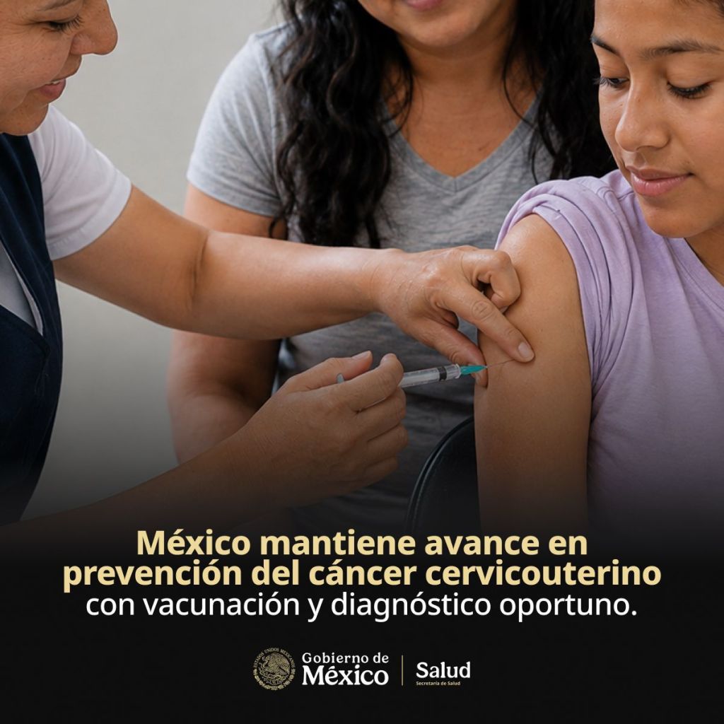 México mantiene avance en prevención del cáncer cervicouterino con vacunación y diagnóstico oportuno