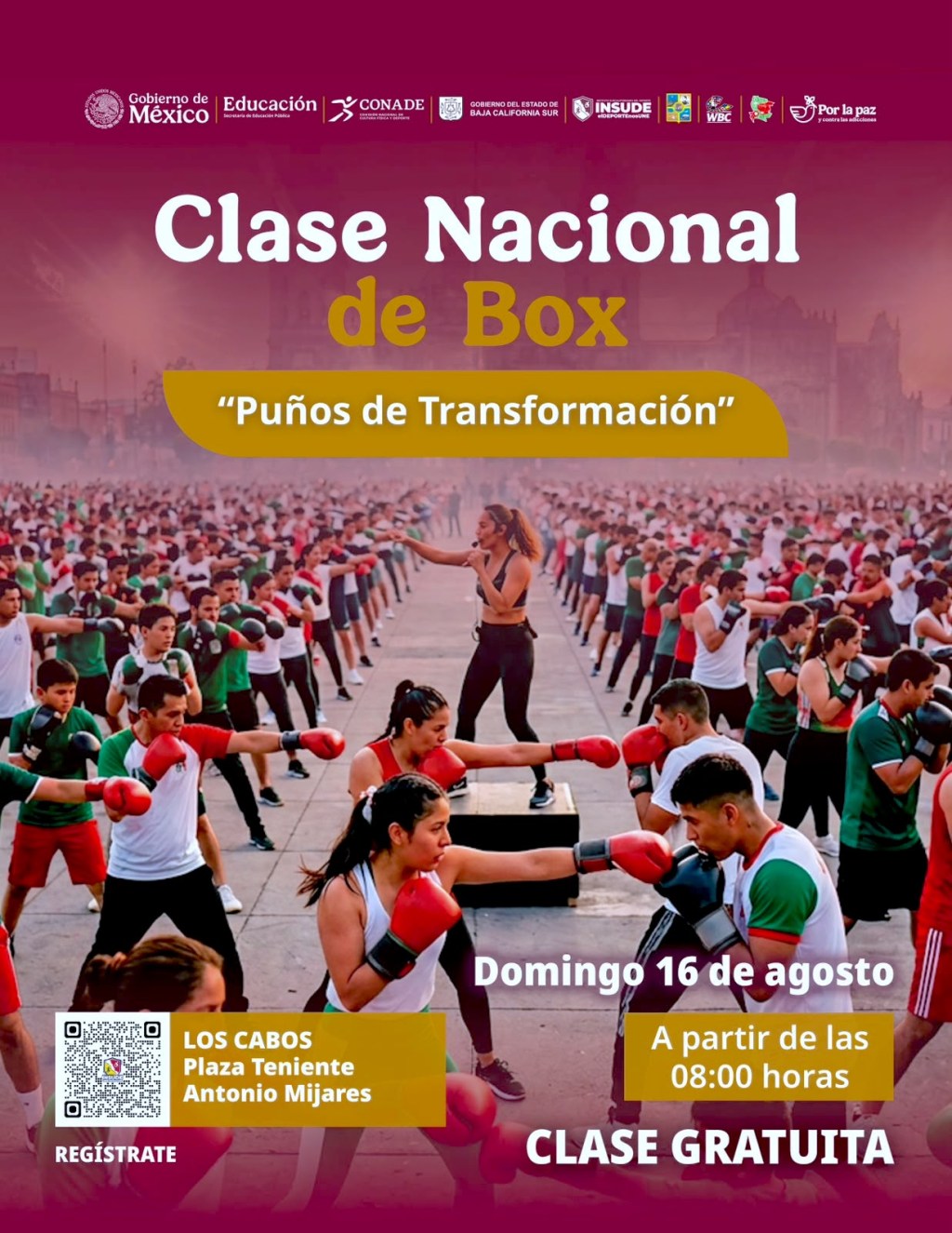 Invita Ayuntamiento de Los Cabos a participar en la Clase Nacional de Box “Puños de Transformación”