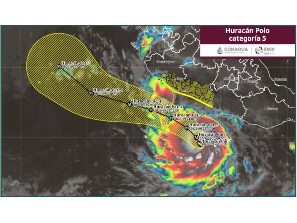 #Precaucion #Polo ya es #huracán #categoría5 con rachas de vientos de hasta de hasta 315 km/hr