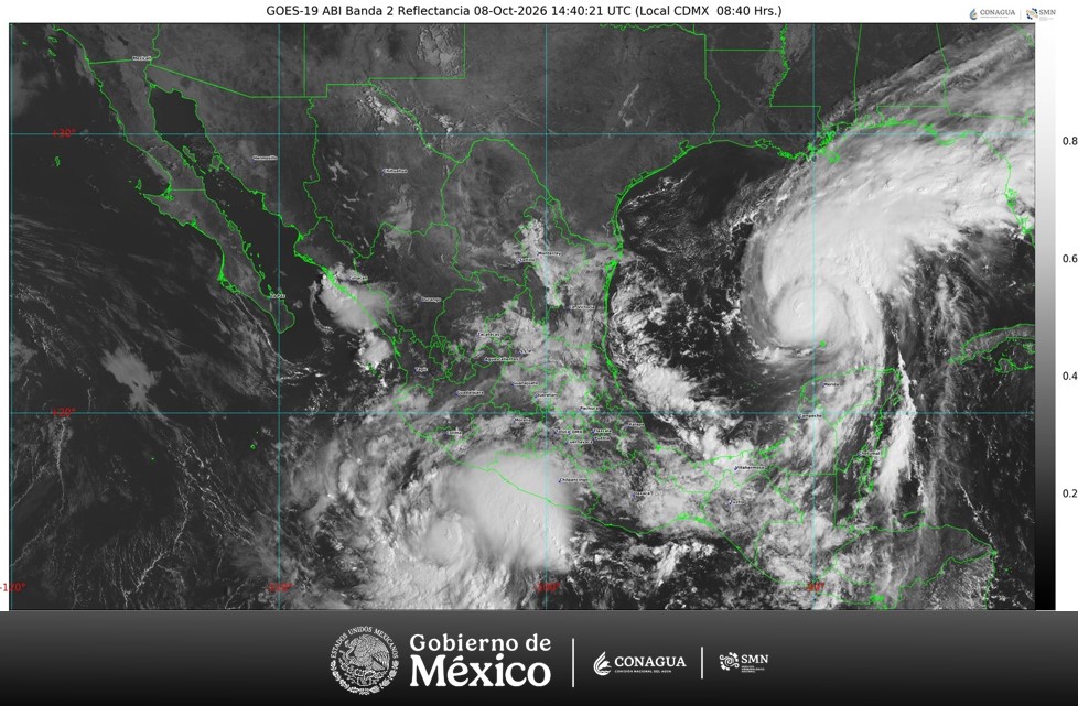 Simon generará lluvias torrenciales en Guerrero y Michoacán, e Isaias muy fuertes en el sureste de México y la península de Yucatán